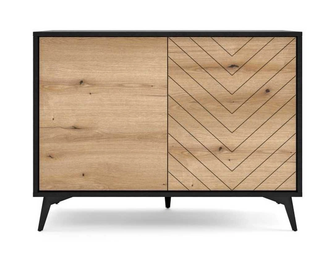 Lofto stiliaus komoda K104 Diamond - ąžuolo spalvos