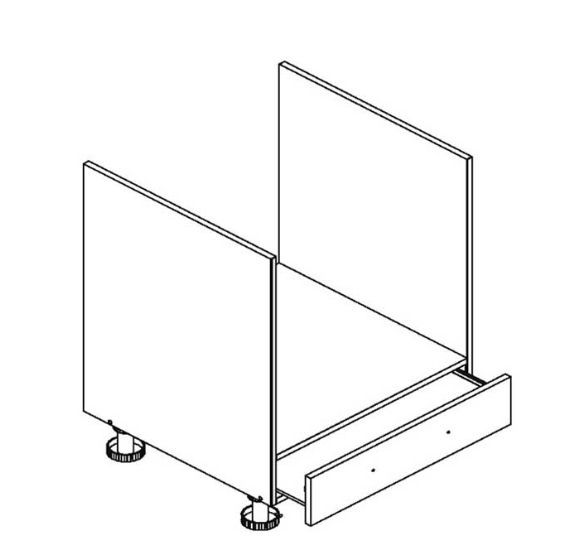 Apatinė spintelė 60 cm orkaitei DK60 S/1 Nina