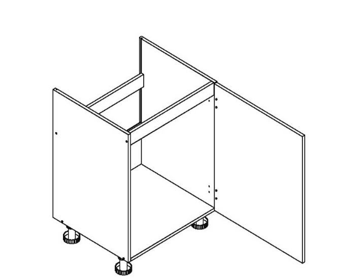 Apatinė spintelė 60 cm kriauklei D60ZL P/L Nina