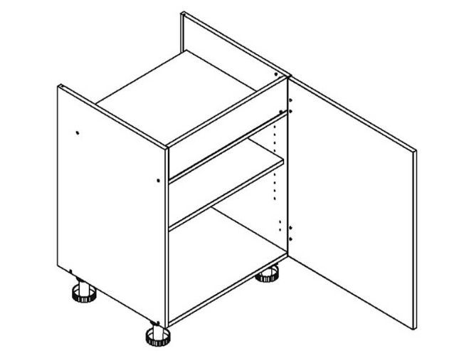 Apatinė spintelė 60 cm, skirta D60 PC P/L Nina kaitlentei