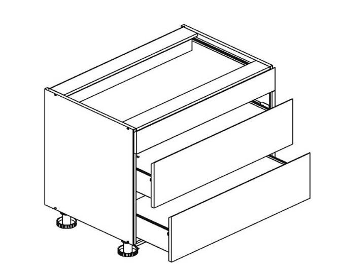 80 cm apatinė spintelė su stalčiais D80S/3 Nina