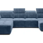 Colombo XL kairinė kampinė sofa su elektra reguliuojamu sėdynės gyliu Gr1