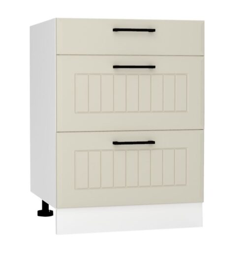 60 cm apatinė spintelė su stalčiais D60S/3 Irma