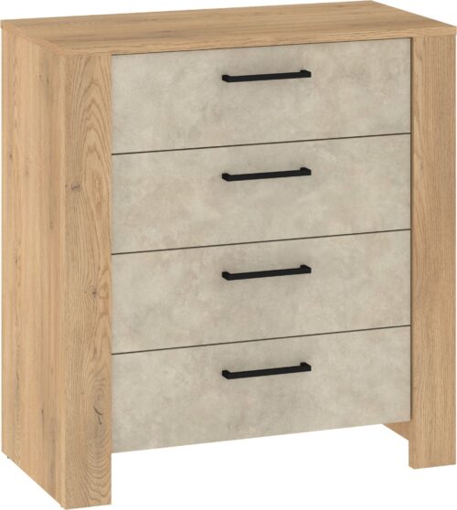 DELIS 05 baldų komoda svetainei miegamajam ąžuolas cremona granada m