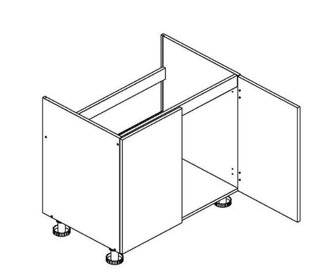 Apatinė spintelė 80 cm kriauklei D80ZL Nina
