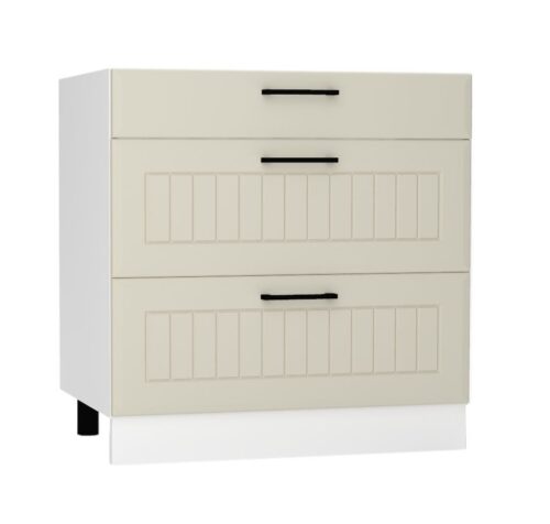 Apatinė spintelė 90 cm su stalčiais D90S/3 Irma