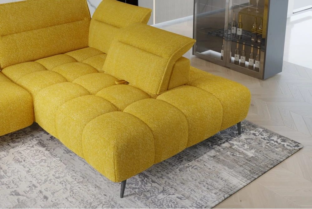 Montana L dešininė kampinė sofa su elektra reguliuojamu sėdynės gyliu Gr1 - Paveikslėlis 2