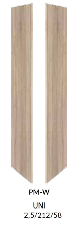 Šoninės dangos plokštės aukštis 212 cm