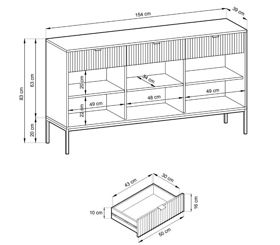 Komoda Nova KSZ-154 pilka — изображение 4