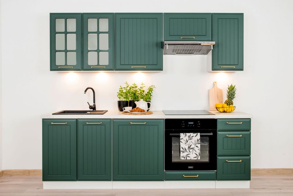 Irma žalia virtuvės komplektas 240 cm