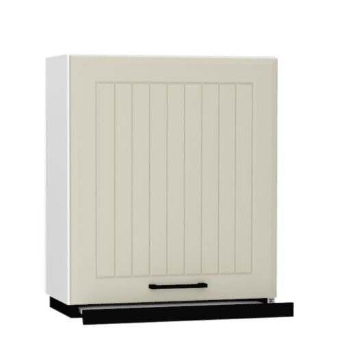 Viršutinė spintelė 60 cm su juodu gaubtu W60/68 SLIM P/L Irma