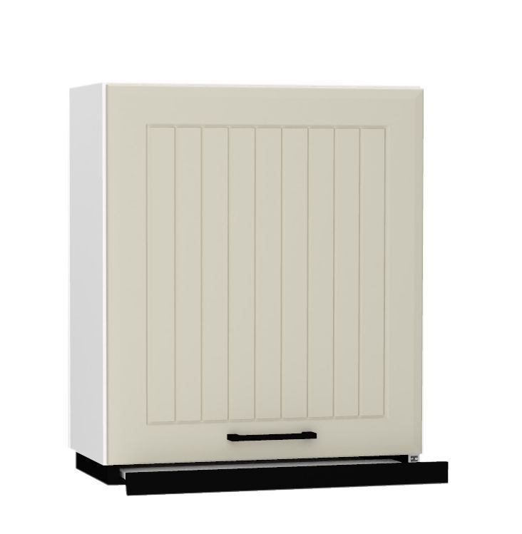 Viršutinė spintelė 60 cm su juodu gaubtu W60/68 SLIM P/L Irma