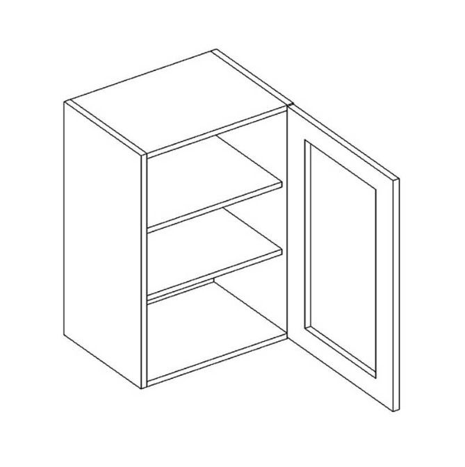 Pakabinama spintelė 60 cm vitrina WS60 P/L Nina