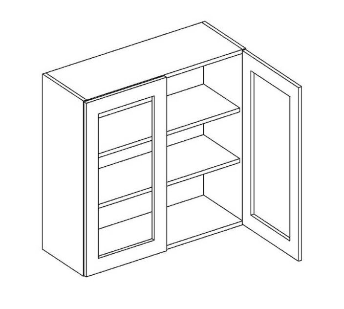 Sieninė spintelė 80 cm vitrina WS80 Nina