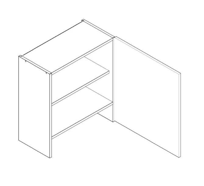 Sieninė spintelė 60 cm po gaubtu W60/68 SLIM P/L Nina