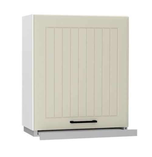 Viršutinė spintelė 60 cm su sidabriniu gaubtu W60/68 SLIM P/L Irma