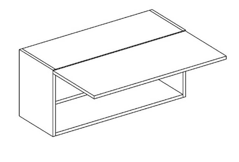 Sieninė spintelė 80 cm gartraukiui W80OKGR Nina