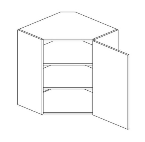 Kampinė pakabinama spintelė 60/60 cm WR P/L Nina