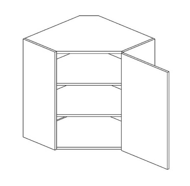Kampinė pakabinama spintelė 60/60 cm WR P/L Nina