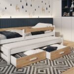 TIAGO II jaunimo išskleidžiama lova dviem asmenims 80x181 cm