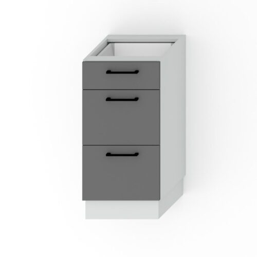 40 cm apatinė spintelė su stalčiais D40S/3 Alina