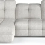 Tollo Mini kairinė kampinė sofa su elektra ištraukiama sėdyne ir patalynės dėže Gr1