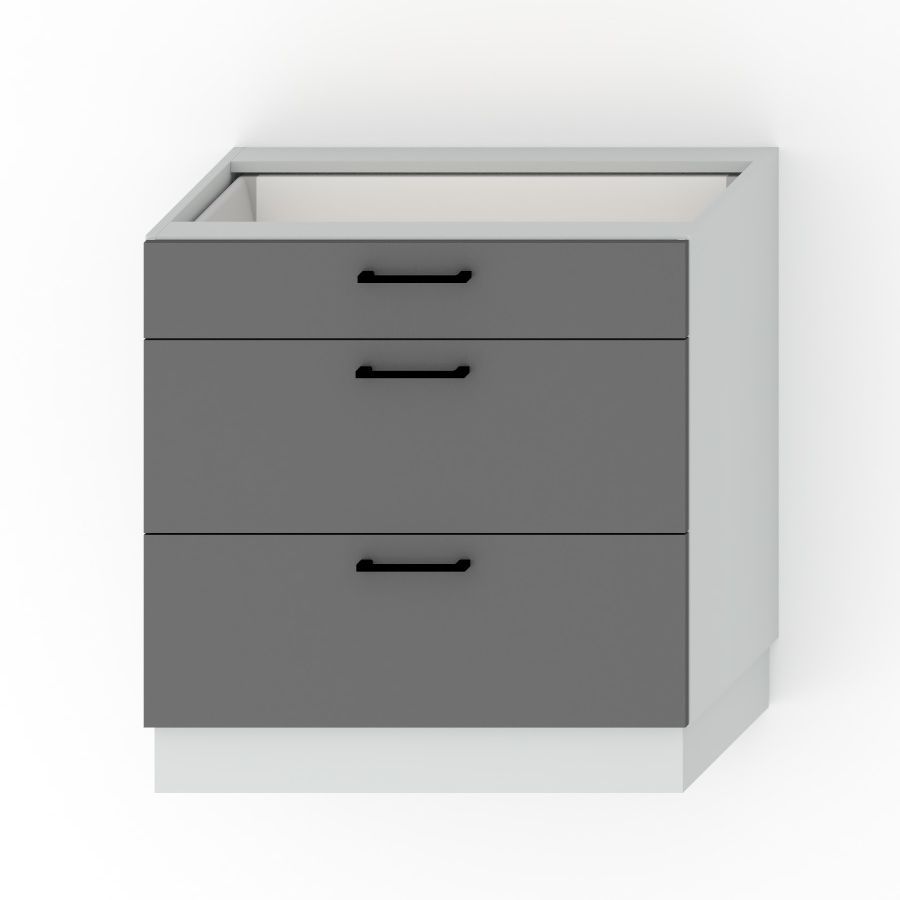 80 cm apatinė spintelė su stalčiais D80S/3 Alina