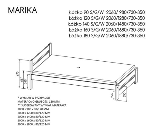 Lova „MARIKA“ – pušis su riešutmedžiu