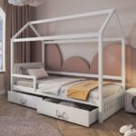 Vaikiška lova ROZALIA II su apsauginiu turėklu 90x190 cm