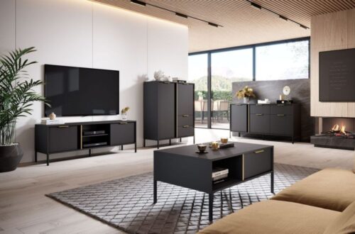 Lars antracito spalvos palėpės svetainės