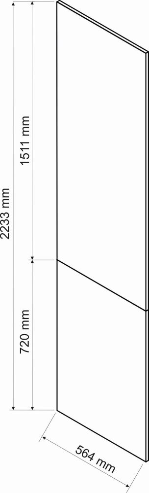 Šoninė dangčio plokštė stulpams 223,3/56,4 cm Kate