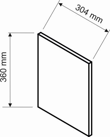 Žemos pakabinamos spintelės šoninė sienelė 36×30,4 cm Kate