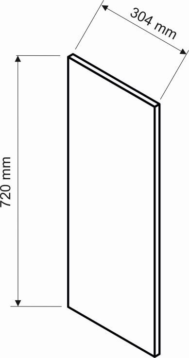 Pakabinamos spintelės šoninė panelė 72x30,4 cm Kate