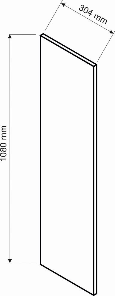 Pakabinamos spintelės šoninė sienelė 108x30,4 cm Kate