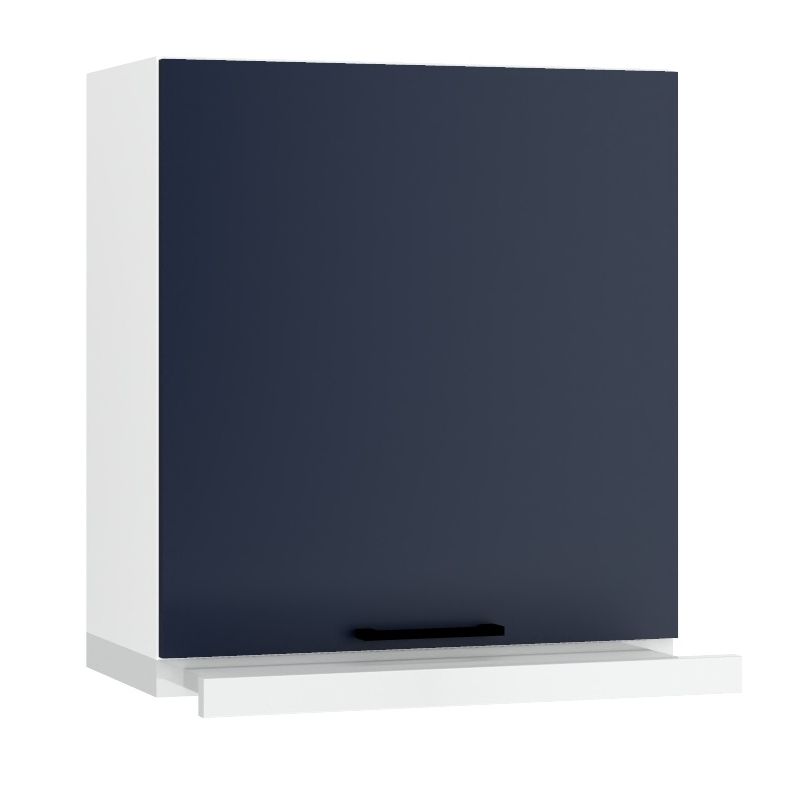 Pakabinama spintelė 60 cm su sidabriniu gaubtu W60/68 SLIM P/L Max