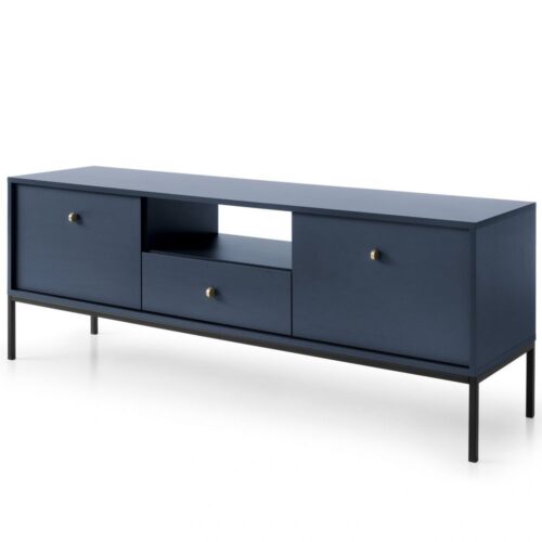 Tamsiai mėlyna televizoriaus spintelė Mono MRTV154