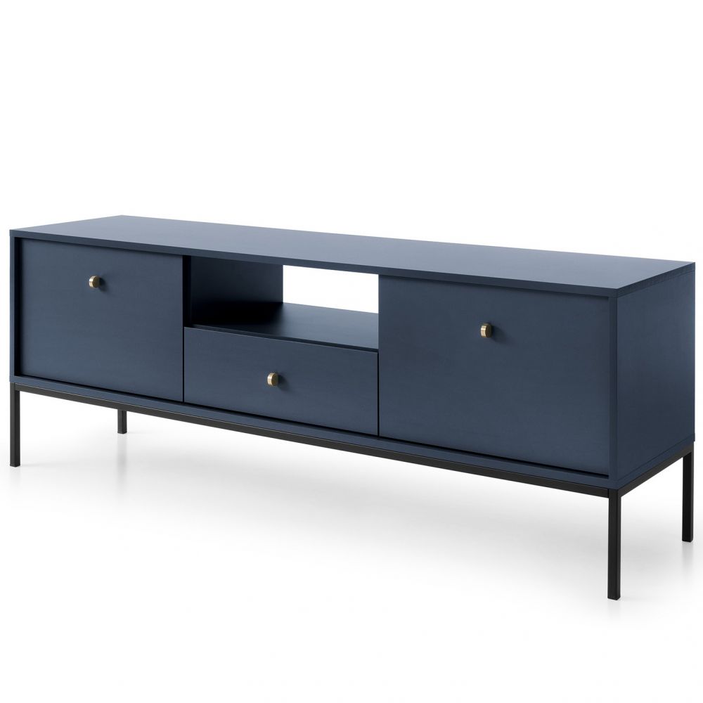 Tamsiai mėlyna televizoriaus spintelė Mono MRTV154