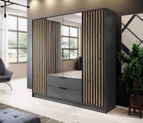 Nelly 4D grafito spinta su veidrodžiais ir grotelėmis