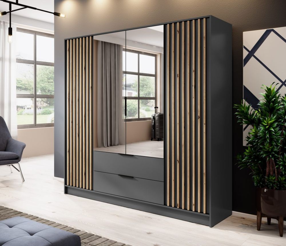 Nelly 4D grafito spinta su veidrodžiais ir grotelėmis