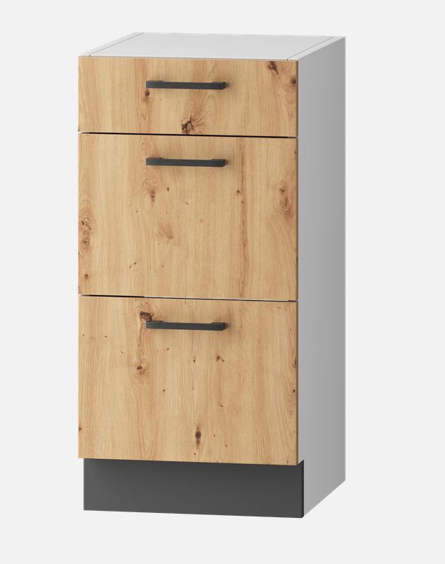 Apatinė spintelė su stalčiais 40 cm Clara D40S/3