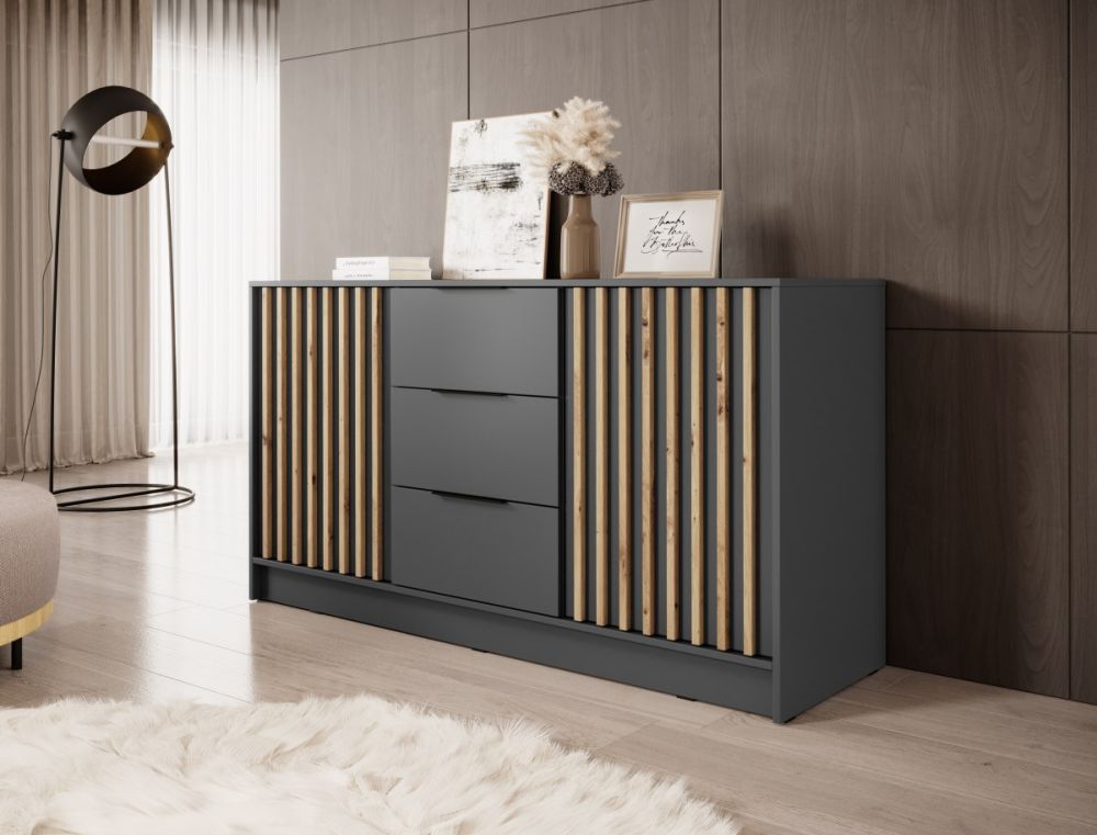 Nelly komoda su 3D grafito juostelėmis