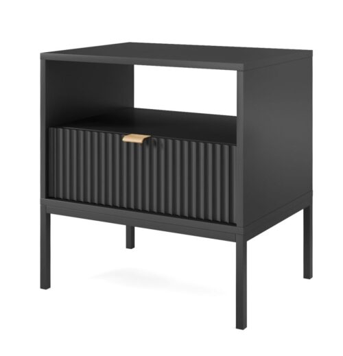 Nova S-54 naktinis staliukas, juodas