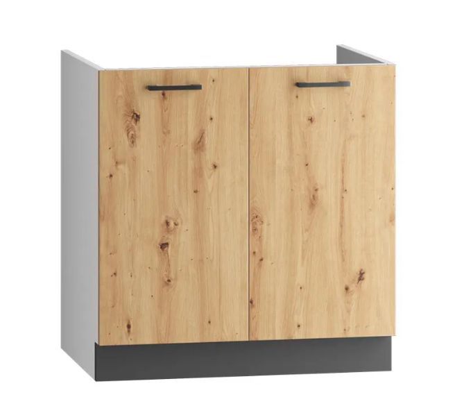 Apatinė kriauklės spintelė 80 cm Clara D80ZL - 2 fasadai