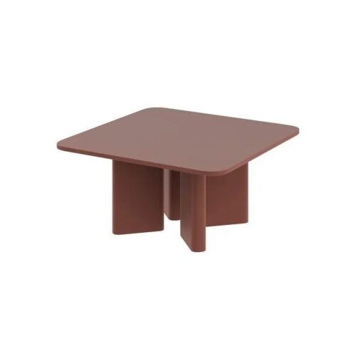 DIVERSO kavos staliukas 80×80 bordo spalvos