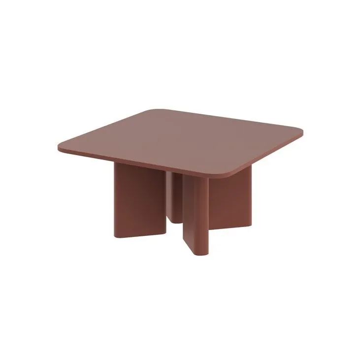 DIVERSO kavos staliukas 80x80 bordo spalvos