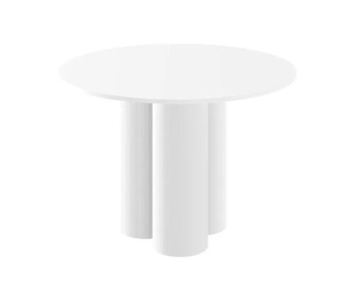 RAVEO apvalus stalas 100×100 baltas matinis