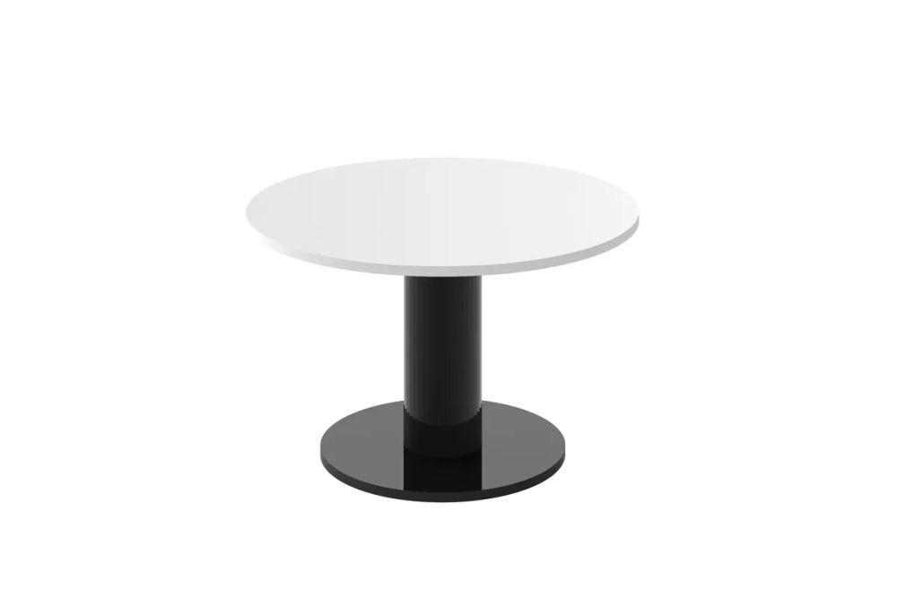 SOLO MINI kavos staliukas ⌀80cm matinės baltos/juodos spalvos