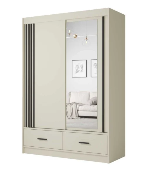 Stumdoma spinta su veidrodinėmis lamelėmis ir stalčiais, Canada CA-150 kašmyras