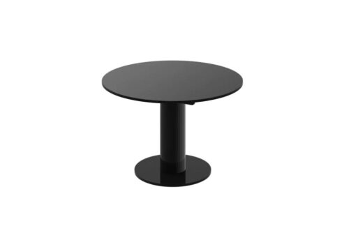 Ištraukiamas stalas SOLO LUX 100(144)x100 juodas matinis