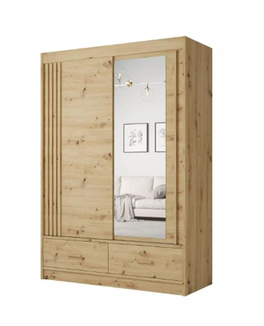 Stumdoma spinta su lamelėmis, veidrodžiu ir stalčiais Canada CA1-150